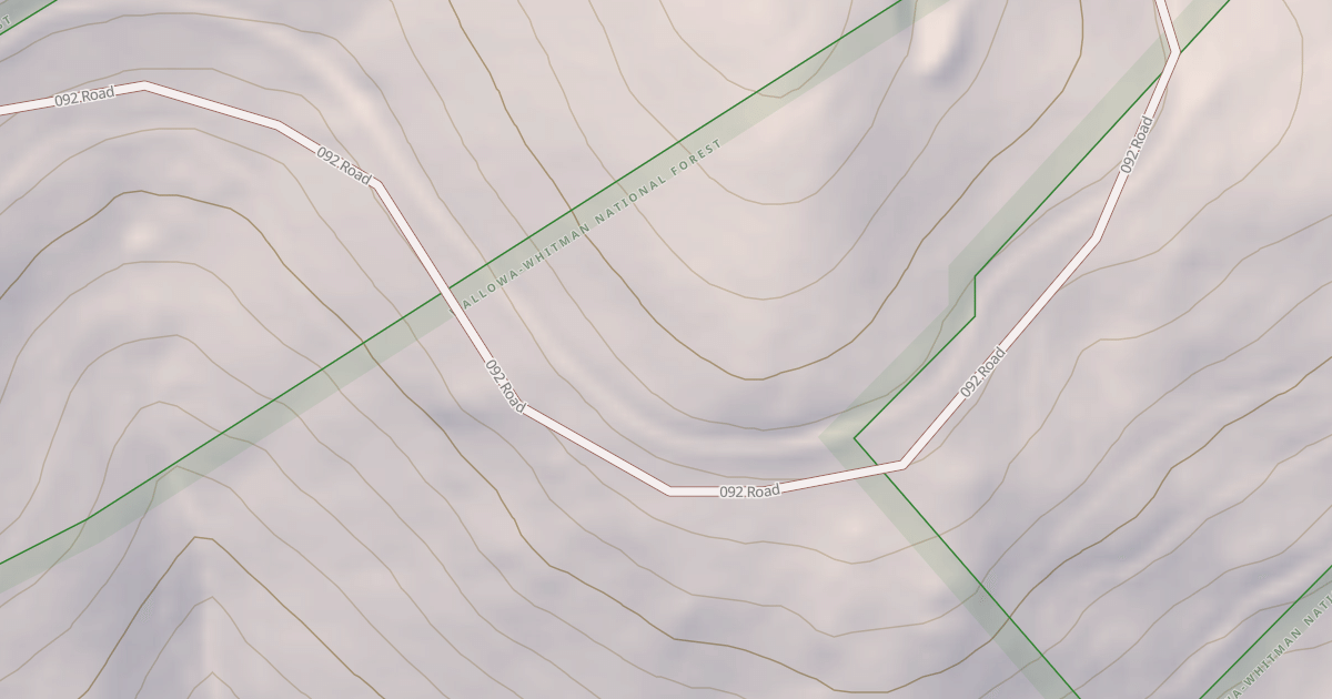 Map preview of USFS National Forest System Roads {3B9AA58F-2841-4350-9011-3FCF7FC3A40C}