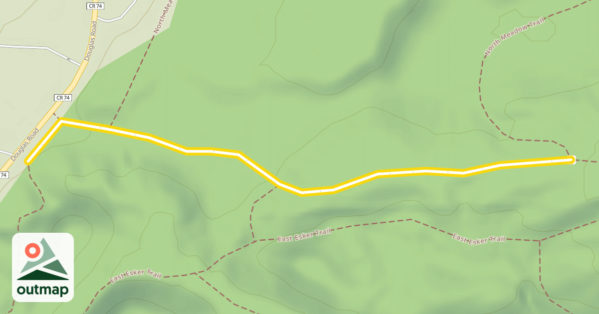 Map of East Esker Trail
