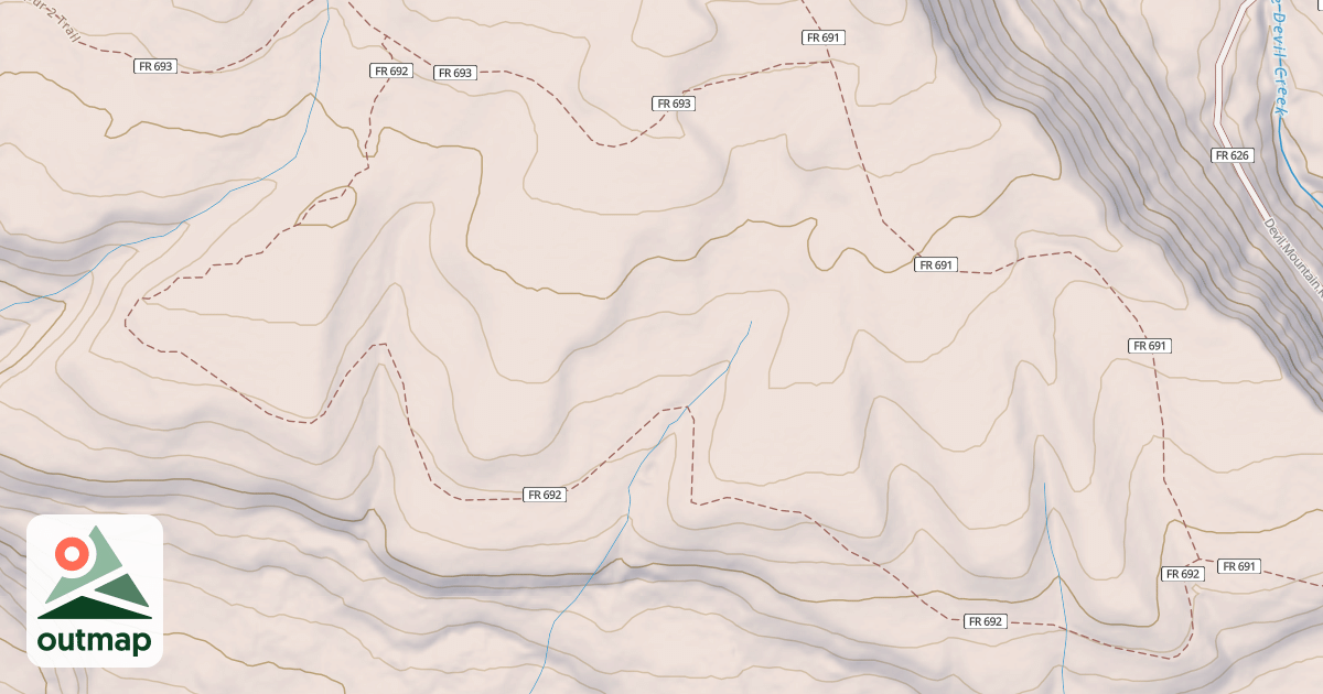 Map of Mule Mtn. Spur 1