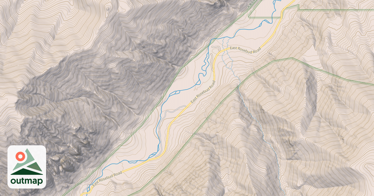 Map of EAST ROSEBUD