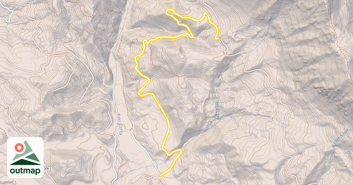 Map of Elder Creek Road