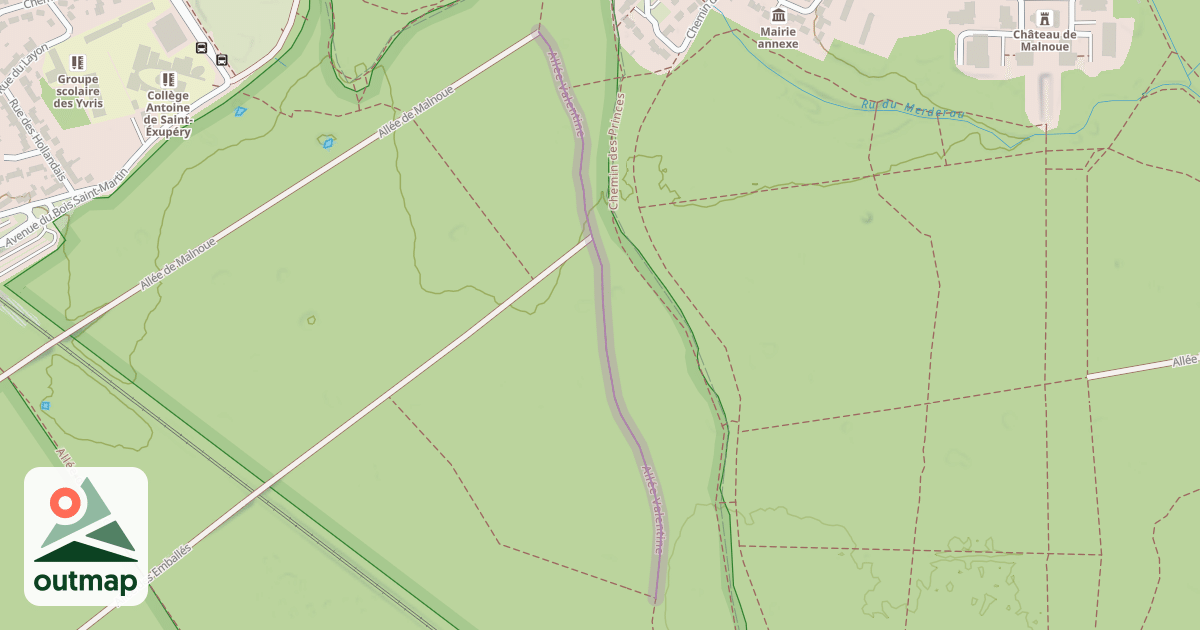 Map of Allée Valentine