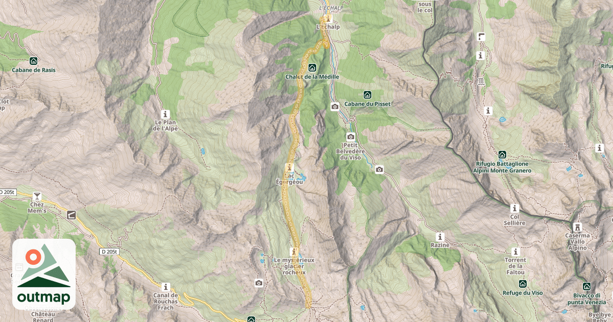 Map of Col Vieux — L'Échalp