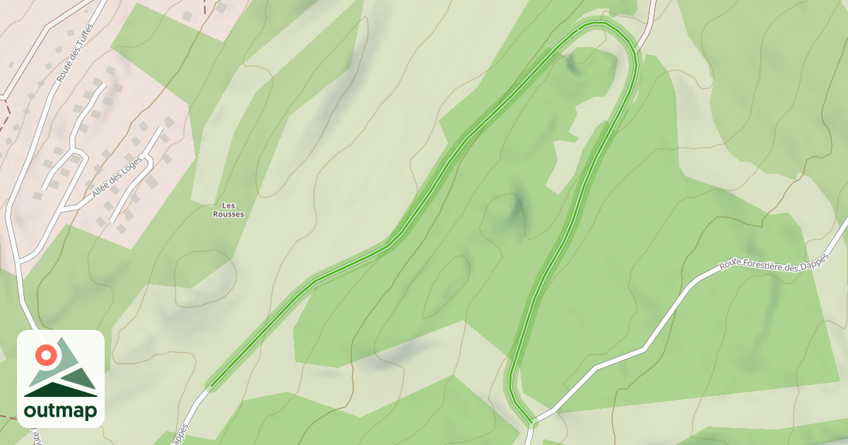 Map of Route Forestière des Dappes