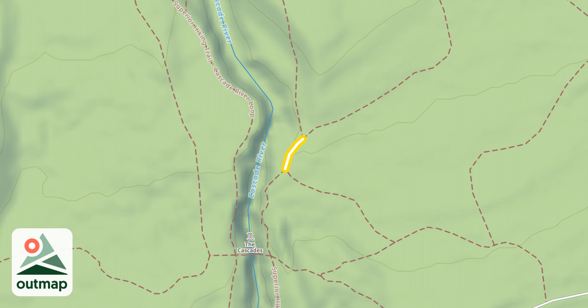 Map of Superior Hiking Trail - Cascade River Loop