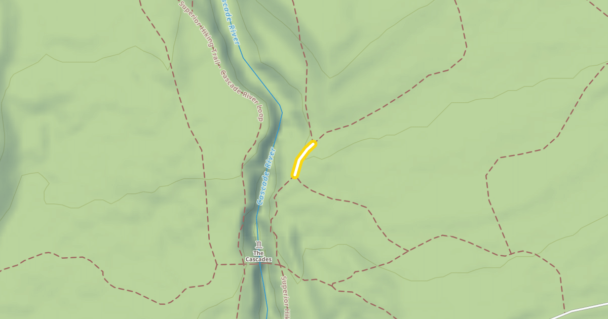 Map preview of Superior Hiking Trail - Cascade River Loop