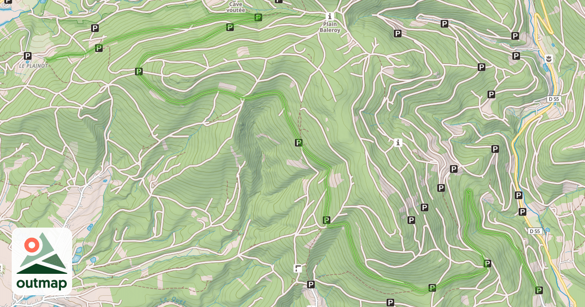 Map of Route Forestière du Fayé
