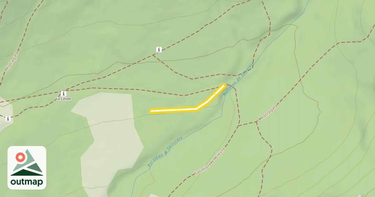Map of Salinière, Lièvre et Lièvre Patineur