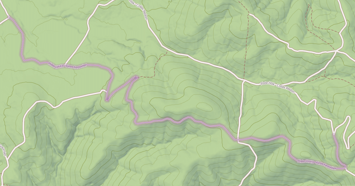 Map preview of Piste H113 - Gros Feouvier
