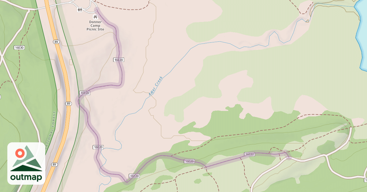 Map of Prosser Lakeview Trail