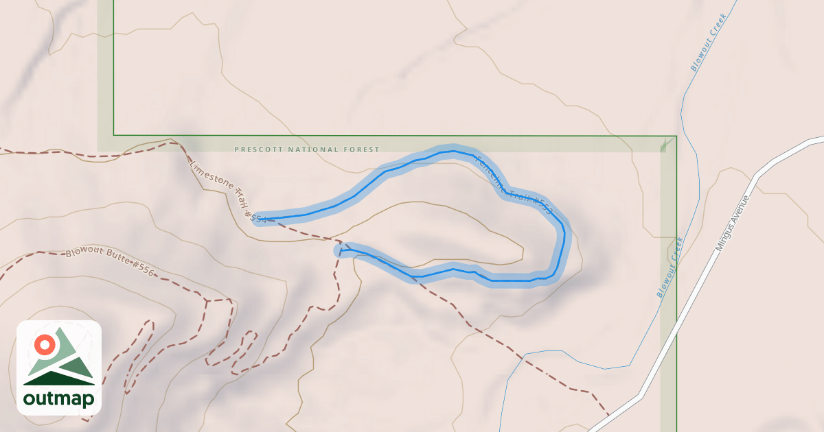 Map of Fenceline Trail #553