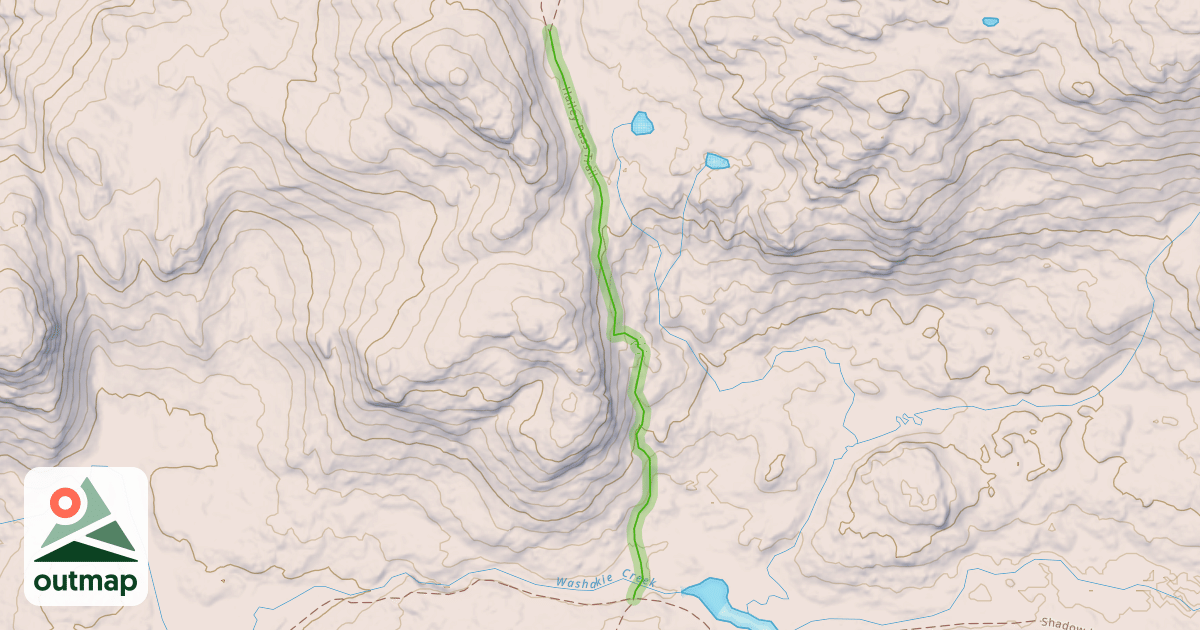 Map of Hailey Pass Trail