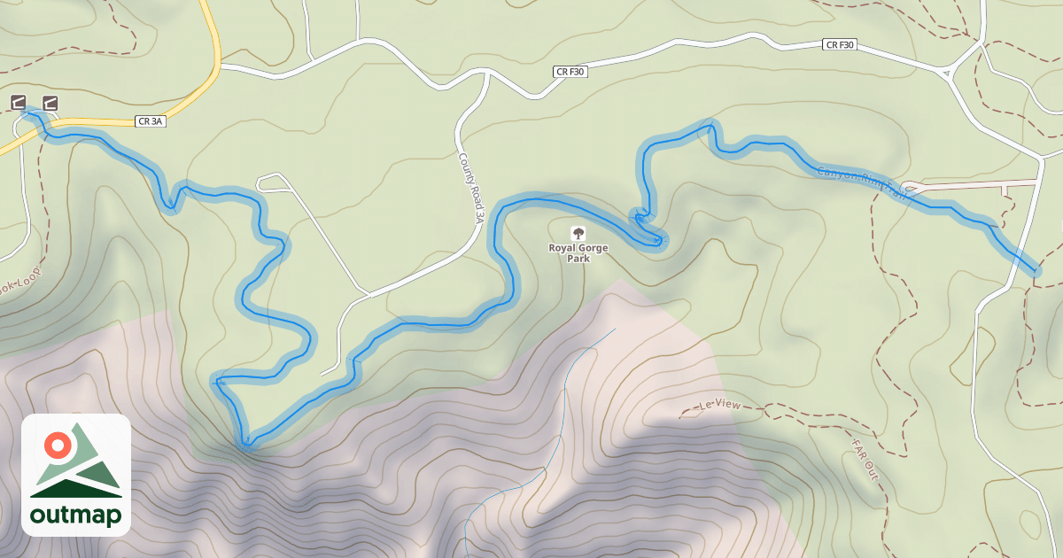 Map of Canyon Rim Trail