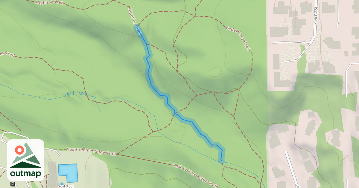 Map of Highline Trail