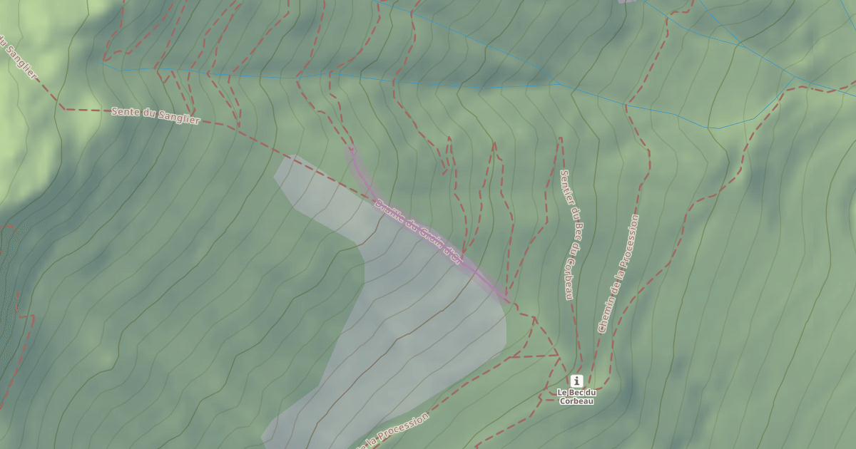 Map preview of Draille du Groin d'Or