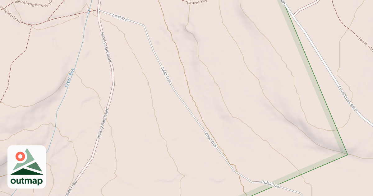 Map of Laurel Highlands Snowmobile Trail (Northern)