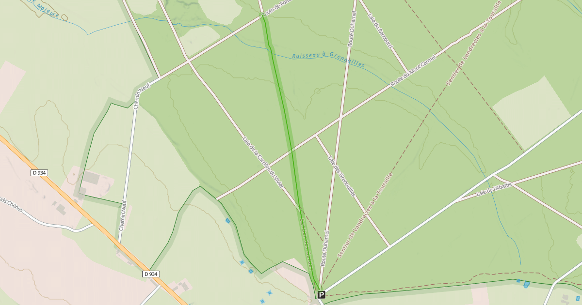 Map preview of Sentier des Gardes