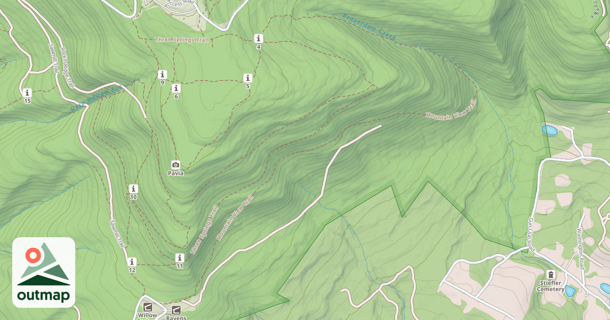 Map of Blue Knob State Park Trails