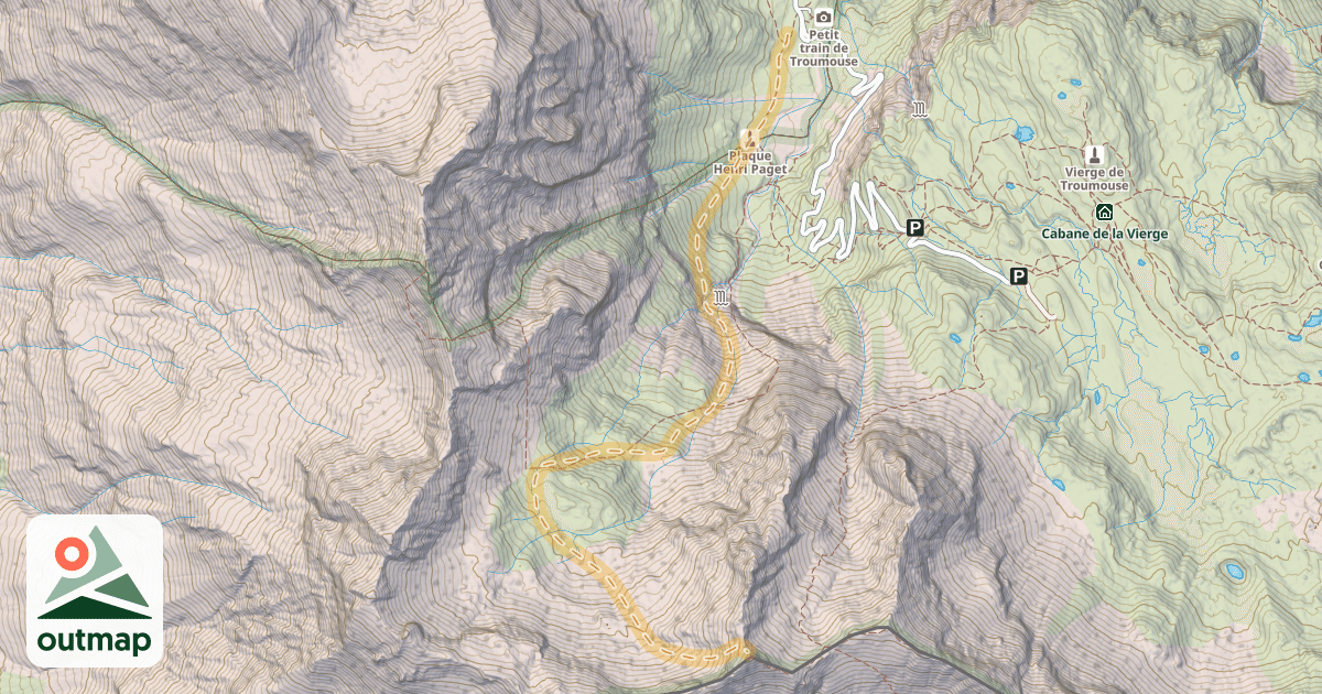 Map of Pic de Gabiédou — Auberge du Maillet