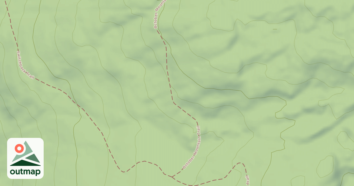 Map of October Mountain Trail