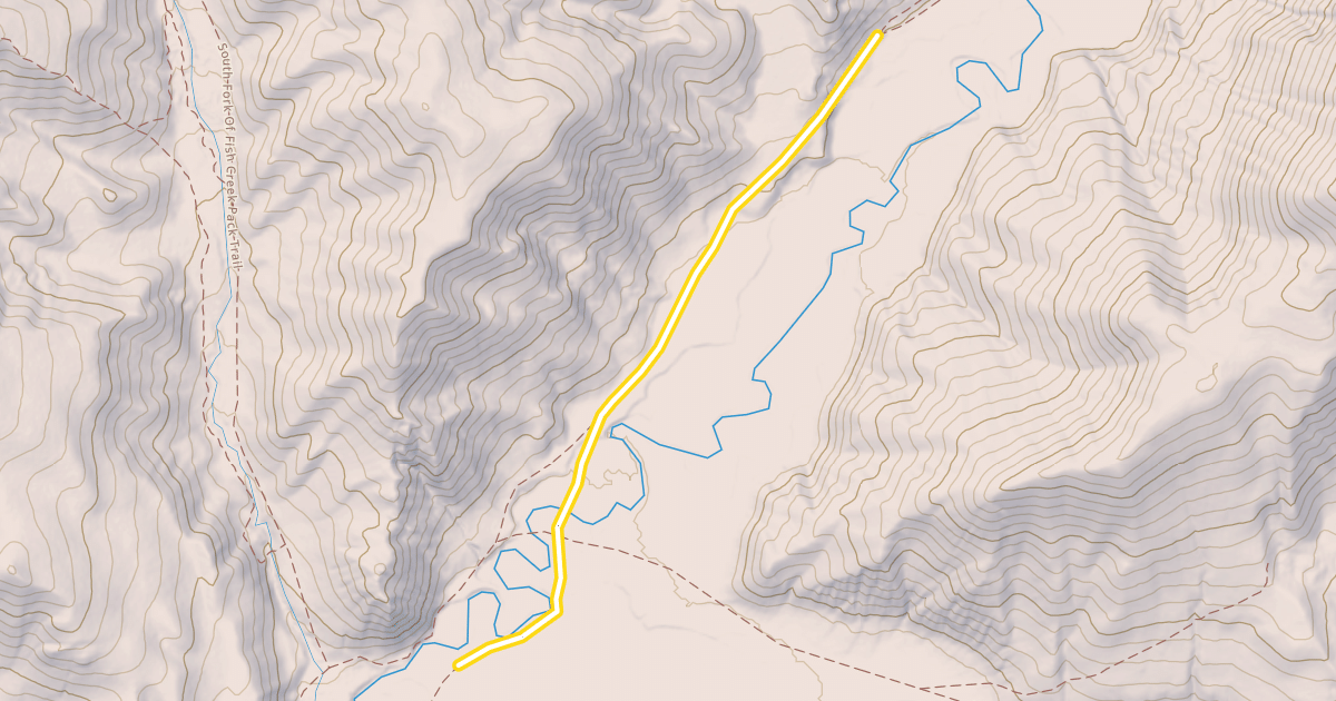 Map preview of North Fork Of Fish Creek Pack Trail