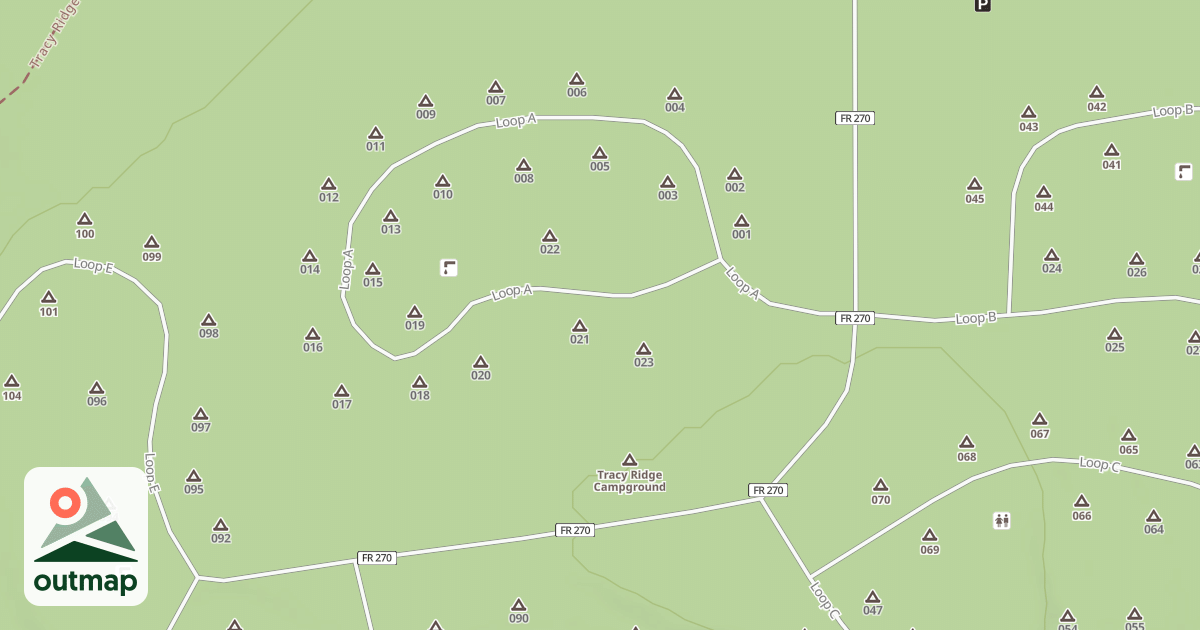 Map of TRACY RUN