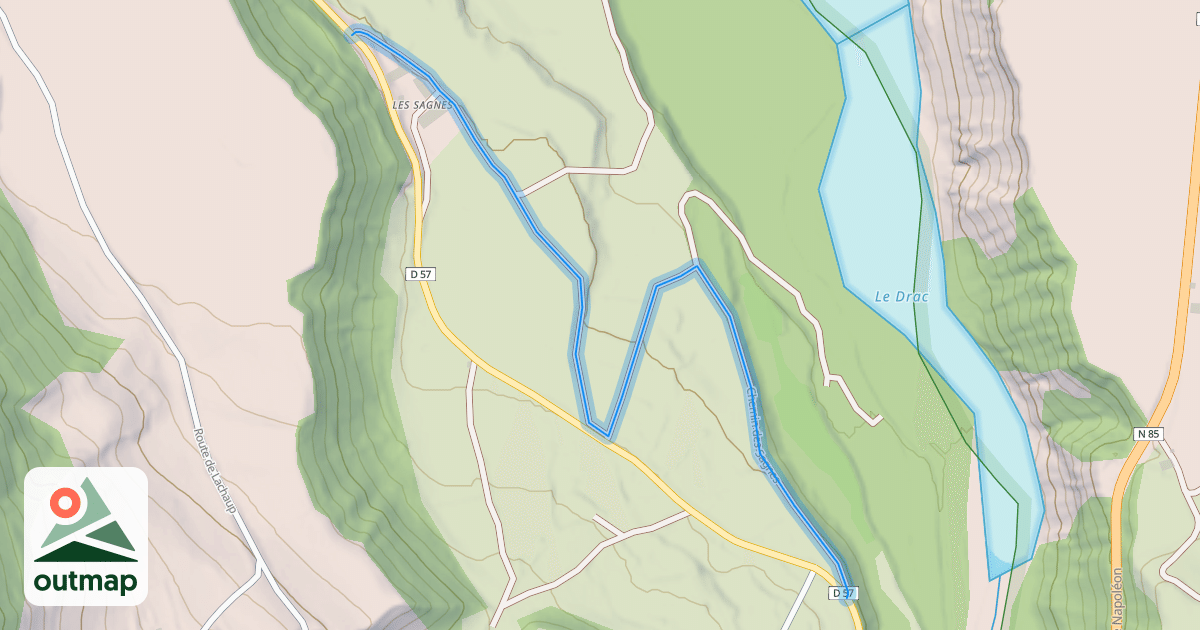 Map of Chemin des Sagnes