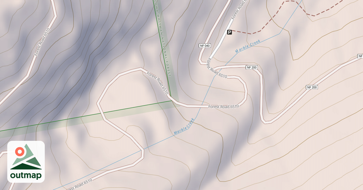Map of MARBLE PASS ROAD