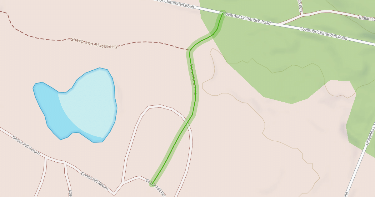 Map preview of Snowshoe trail