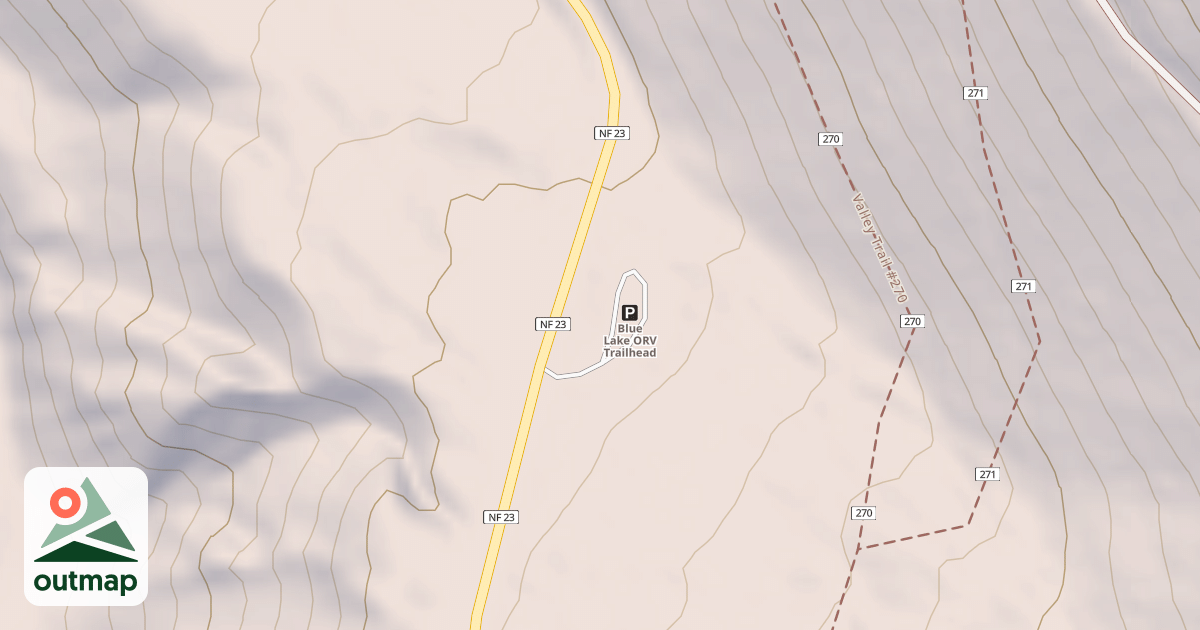 Map of BLUE LK CK TRAILHEAD PARKING