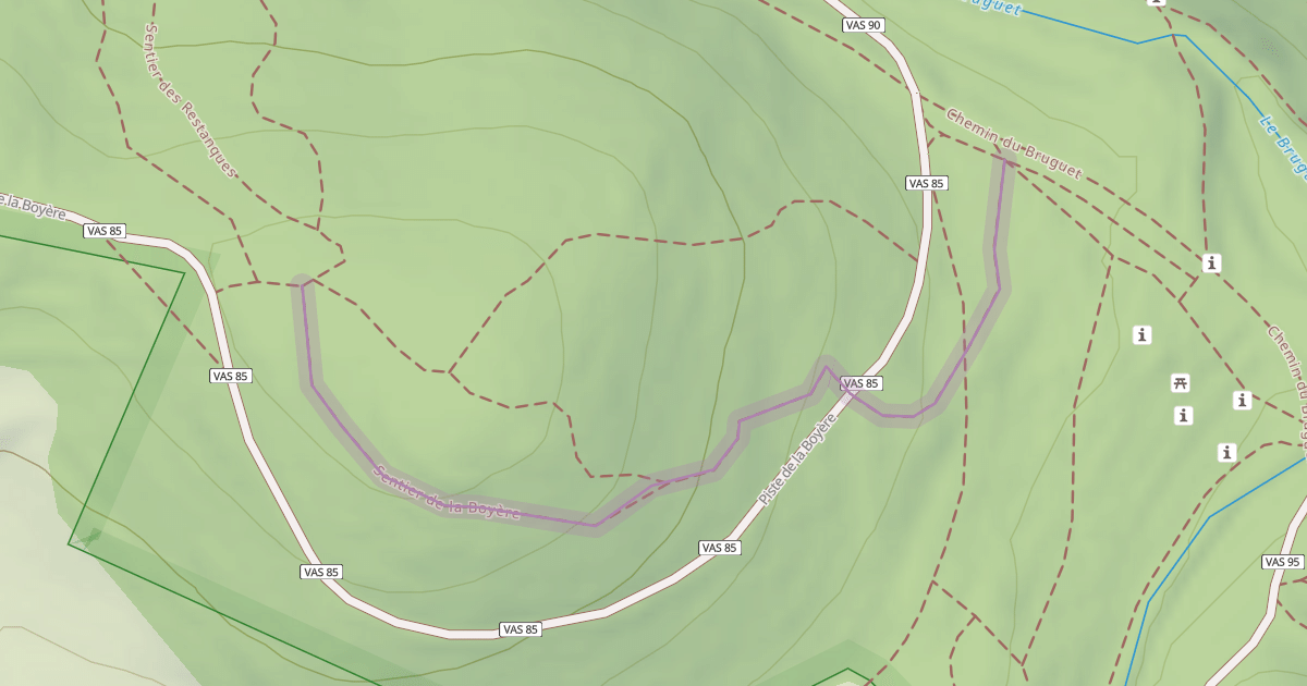 Map preview of Sentier de la Boyère