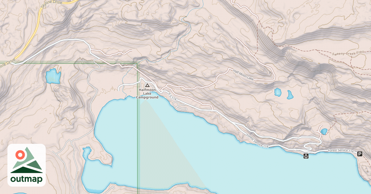 Map of HALF MOON LAKE