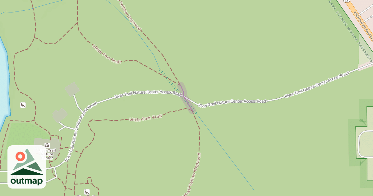 Map of Des Plaines River Trail Yellow Unpaved