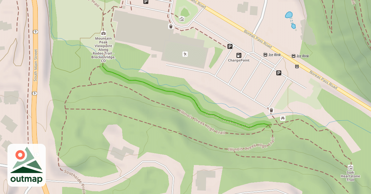 Map of Illinois Creek Low Trail