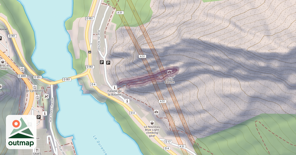 Map of La Baume