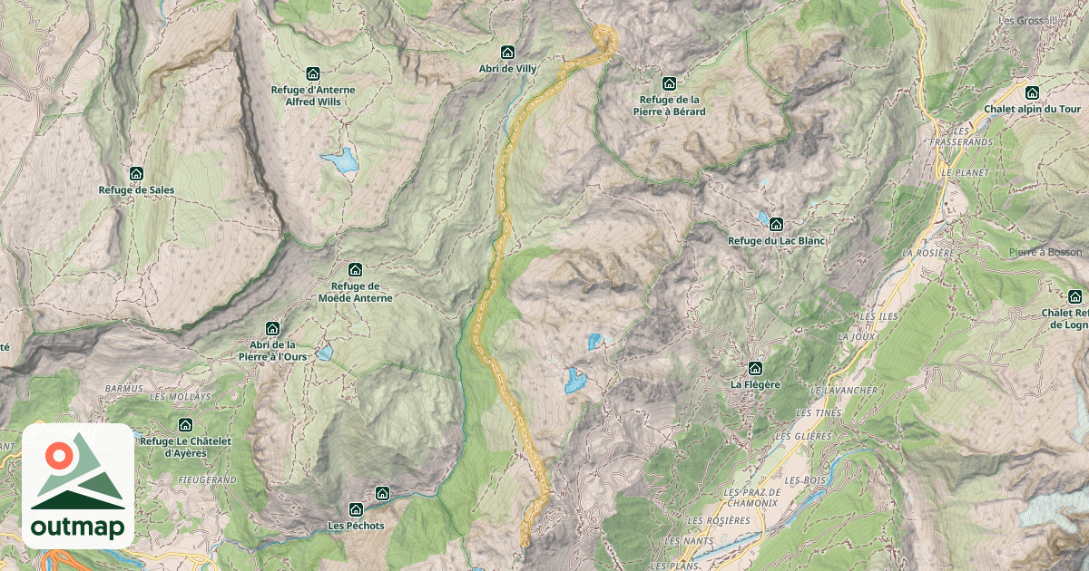 Map of Aiguille de Salenton — Le Brévent