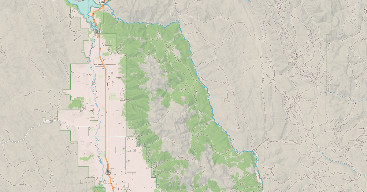 Map preview of Greys River Snowmobile Trail