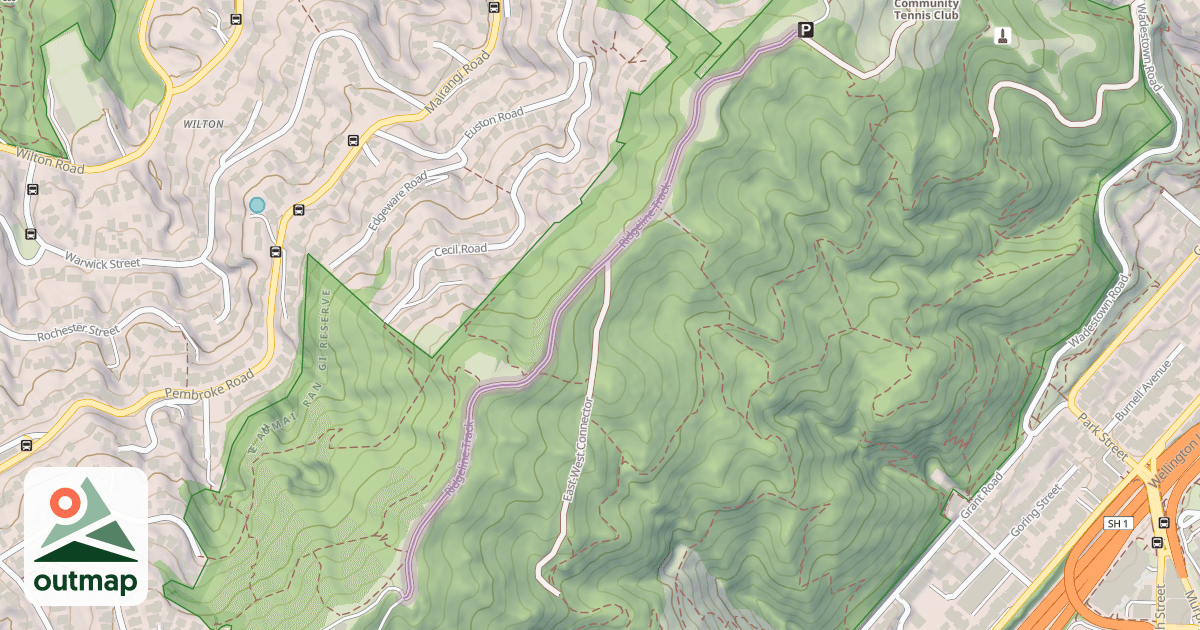 Map of Ridgeline Track