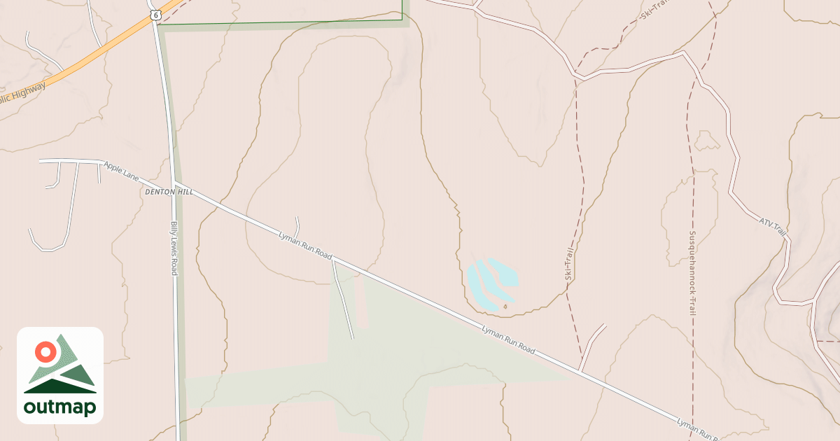Map of Susquehannock State Forest Snowmobile Trails