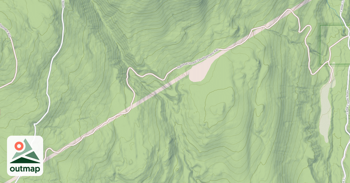 Map of USFS Motor Vehicle Use Map Roads {A9147F28-F337-422F-9AD8-E454D2887AB7}