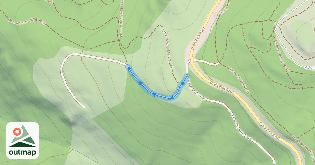 Map of Dyers Side Trails Access MTB Tack