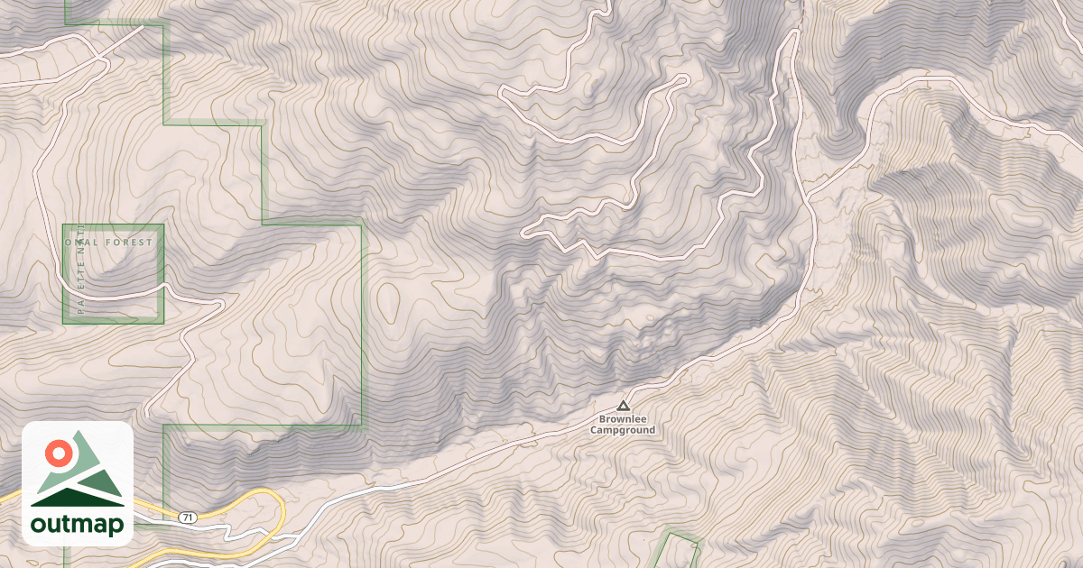 Map of EAST BROWNLEE