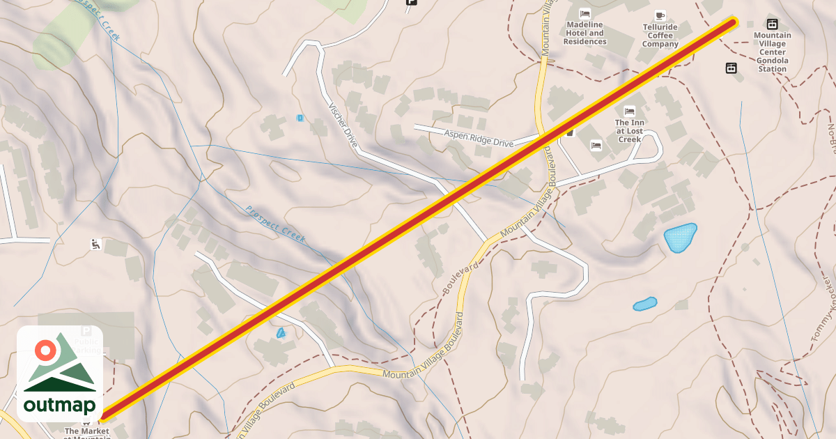 Map of Free Intercept Gondola