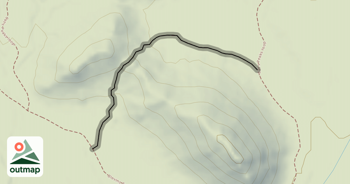 Map of Cat Peaks Pass Trail