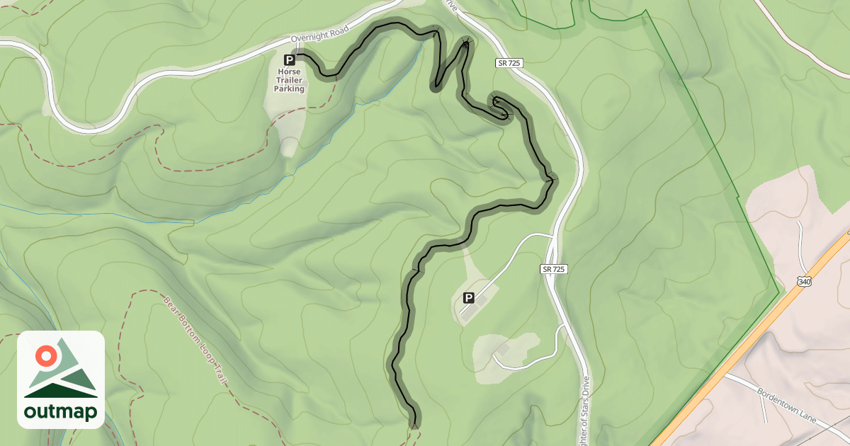 Map of Bear Bottom Loop Trail