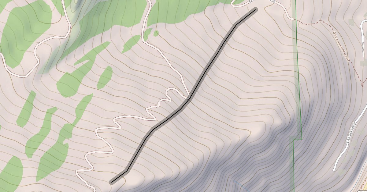 Map preview of Tiehack Trail