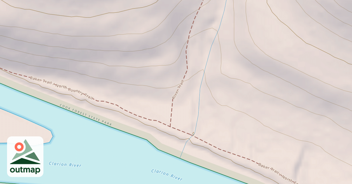 Map of Cook Forest State Park Trails