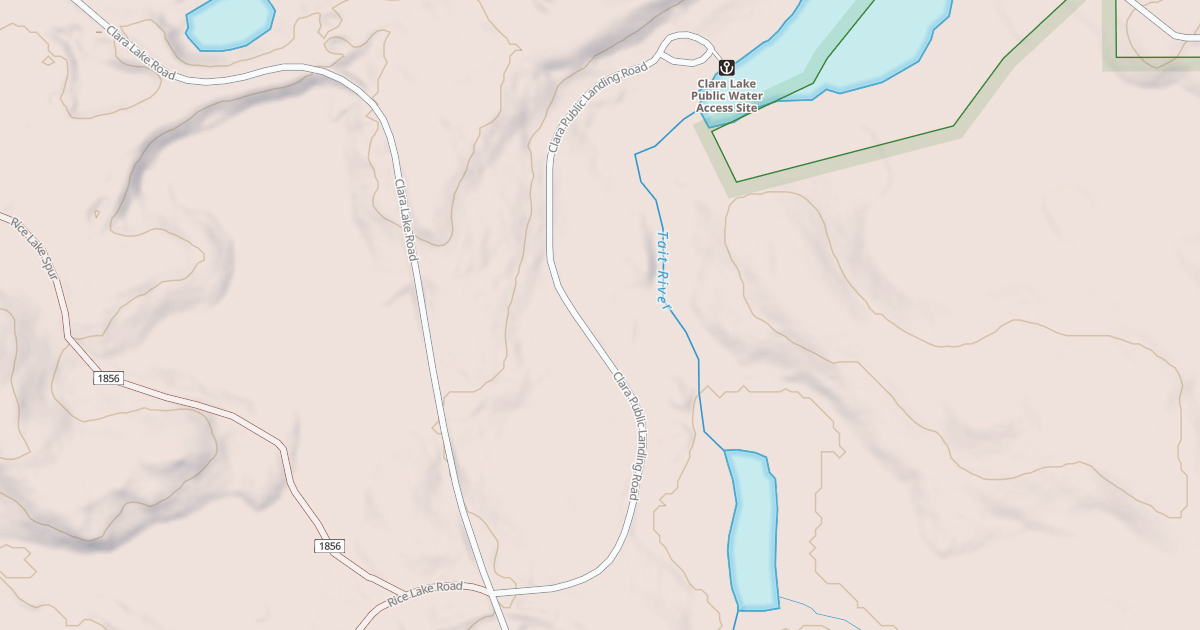 Map preview of CLARA LAKE BOAT ACCESS