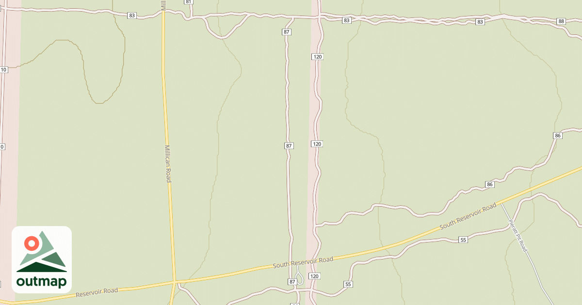 Map of Millican Plateau Tr 87