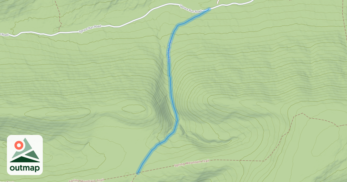 Map of Bear Gap Trail